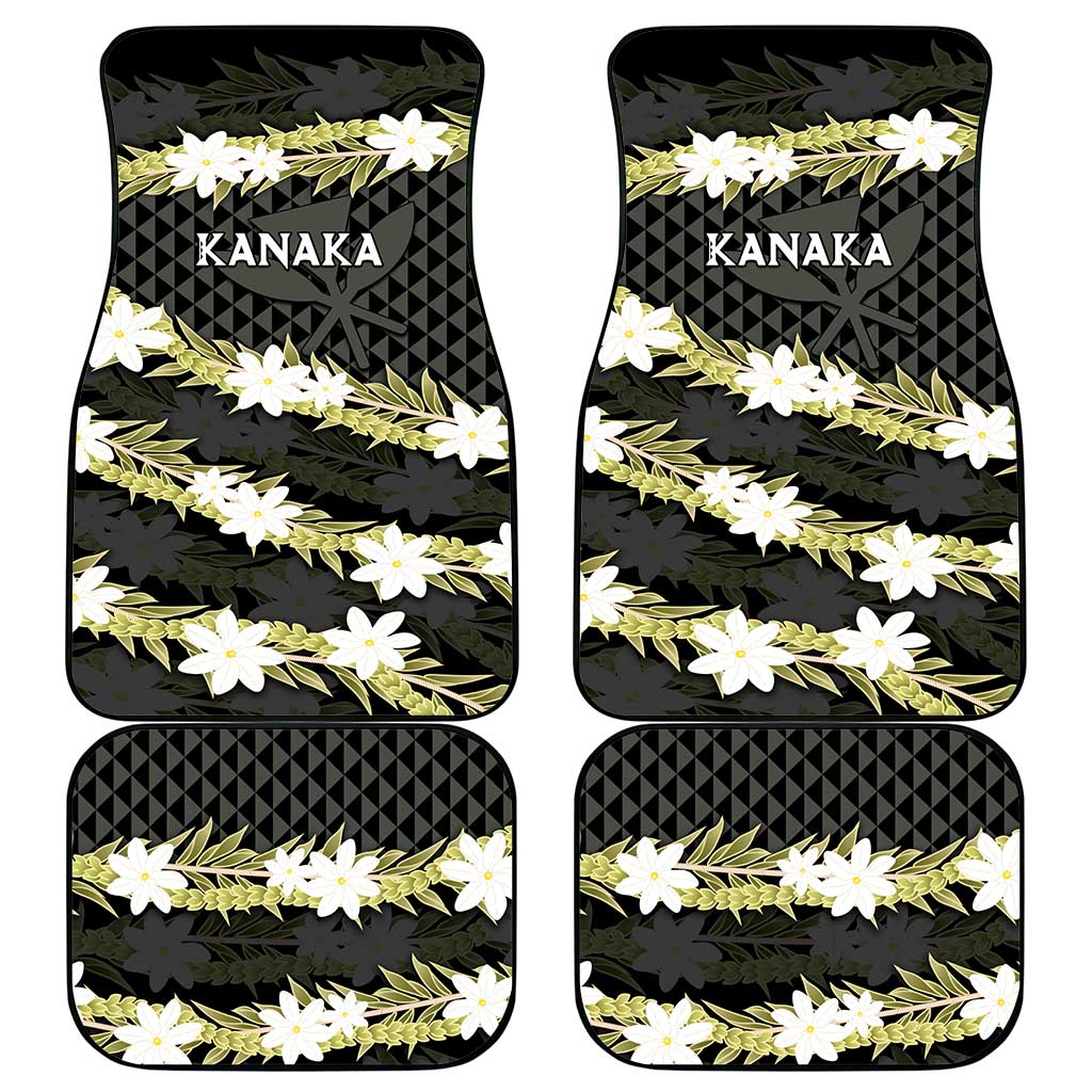 Born And Raised Aloha Hawaii Car Mats Kanaka Kakau Hawaiian Tiare Pakalana Lei LT14 - Polynesian Pride