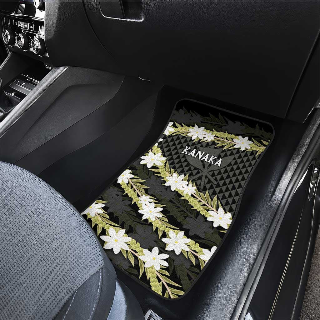 Born And Raised Aloha Hawaii Car Mats Kanaka Kakau Hawaiian Tiare Pakalana Lei LT14 - Polynesian Pride