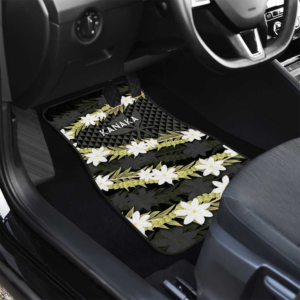 Born And Raised Aloha Hawaii Car Mats Kanaka Kakau Hawaiian Tiare Pakalana Lei LT14 - Polynesian Pride