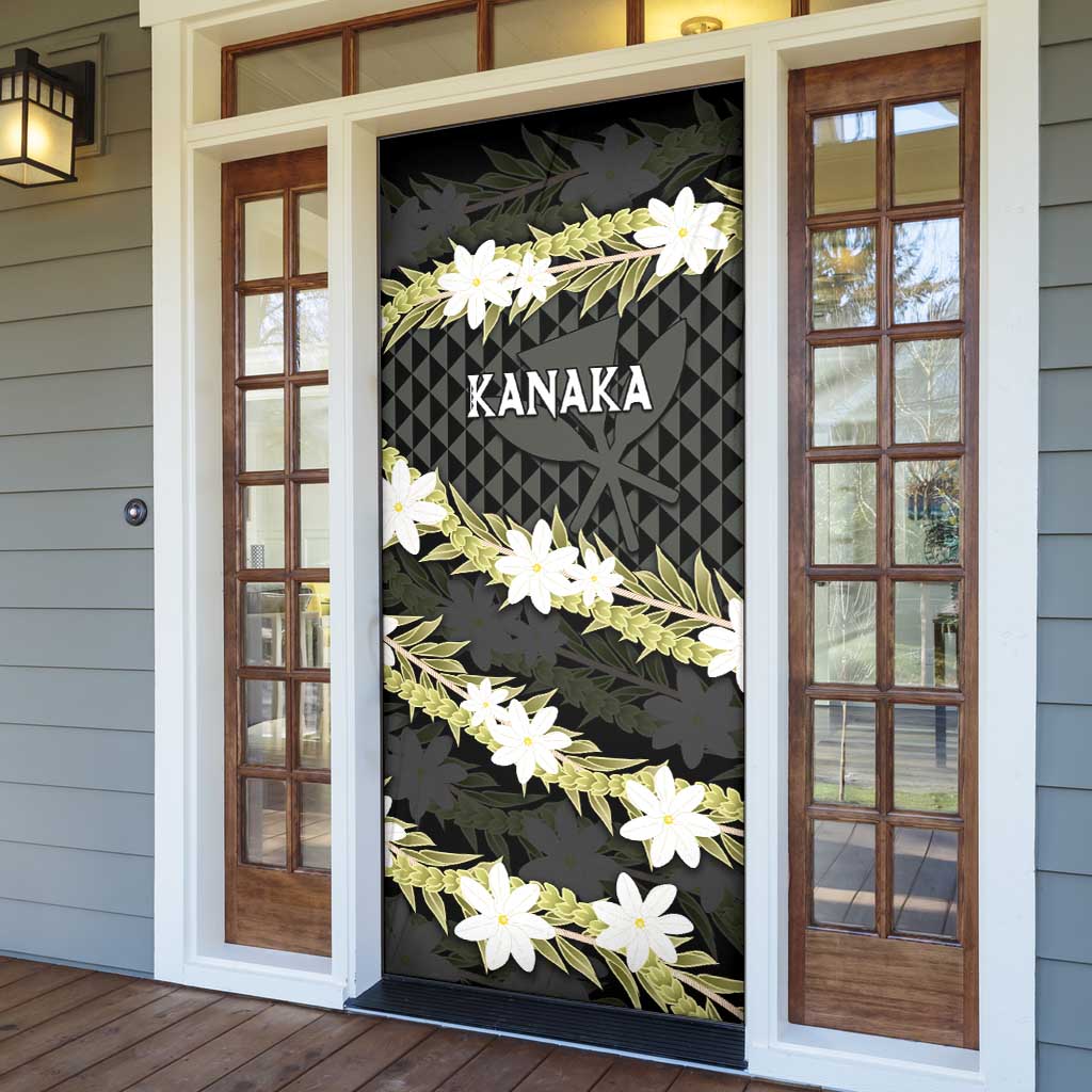 Born And Raised Aloha Hawaii Door Cover Kanaka Kakau Hawaiian Tiare Pakalana Lei LT14 - Polynesian Pride