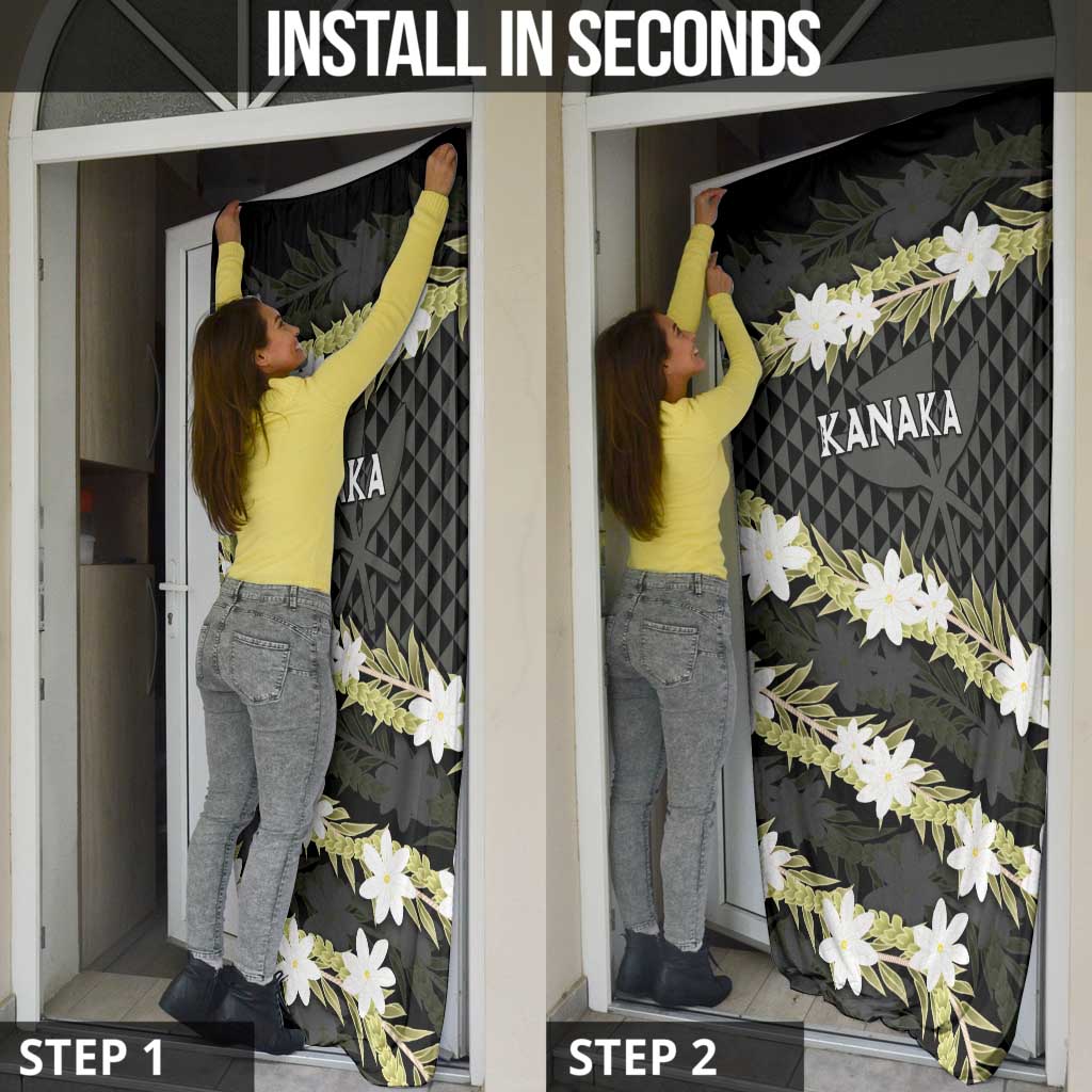 Born And Raised Aloha Hawaii Door Cover Kanaka Kakau Hawaiian Tiare Pakalana Lei LT14 - Polynesian Pride