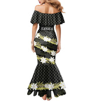 Born And Raised Aloha Hawaii Family Matching Mermaid Dress and Hawaiian Shirt Kanaka Kakau Hawaiian Tiare Pakalana Lei LT14 - Polynesian Pride