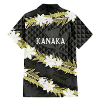 Born And Raised Aloha Hawaii Family Matching Off Shoulder Short Dress and Hawaiian Shirt Kanaka Kakau Hawaiian Tiare Pakalana Lei LT14 - Polynesian Pride