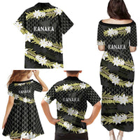 Born And Raised Aloha Hawaii Family Matching Puletasi and Hawaiian Shirt Kanaka Kakau Hawaiian Tiare Pakalana Lei LT14 - Polynesian Pride