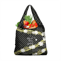 Born And Raised Aloha Hawaii Grocery Bag Kanaka Kakau Hawaiian Tiare Pakalana Lei LT14 1-pack One Size Black - Polynesian Pride