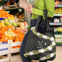 Born And Raised Aloha Hawaii Grocery Bag Kanaka Kakau Hawaiian Tiare Pakalana Lei LT14 - Polynesian Pride