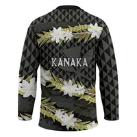 Born And Raised Aloha Hawaii Hockey Jersey Kanaka Kakau Hawaiian Tiare Pakalana Lei LT14 - Polynesian Pride