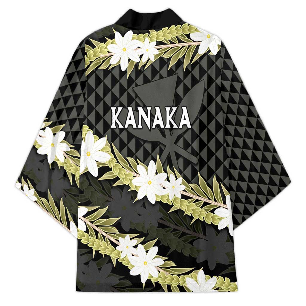 Born And Raised Aloha Hawaii Kimono Kanaka Kakau Hawaiian Tiare Pakalana Lei LT14 - Polynesian Pride