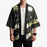 Born And Raised Aloha Hawaii Kimono Kanaka Kakau Hawaiian Tiare Pakalana Lei LT14 - Polynesian Pride