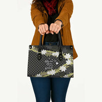 Born And Raised Aloha Hawaii Leather Bag Kanaka Kakau Hawaiian Tiare Pakalana Lei LT14 - Polynesian Pride
