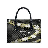 Born And Raised Aloha Hawaii Leather Bag Kanaka Kakau Hawaiian Tiare Pakalana Lei LT14 - Polynesian Pride