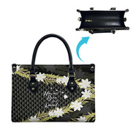 Born And Raised Aloha Hawaii Leather Bag Kanaka Kakau Hawaiian Tiare Pakalana Lei LT14 - Polynesian Pride