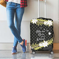 Born And Raised Aloha Hawaii Luggage Cover Kanaka Kakau Hawaiian Tiare Pakalana Lei LT14 - Polynesian Pride