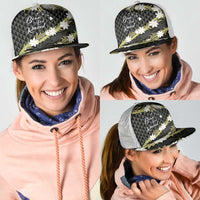 Born And Raised Aloha Hawaii Mesh Trucker Cap Kanaka Kakau Hawaiian Tiare Pakalana Lei LT14 - Polynesian Pride