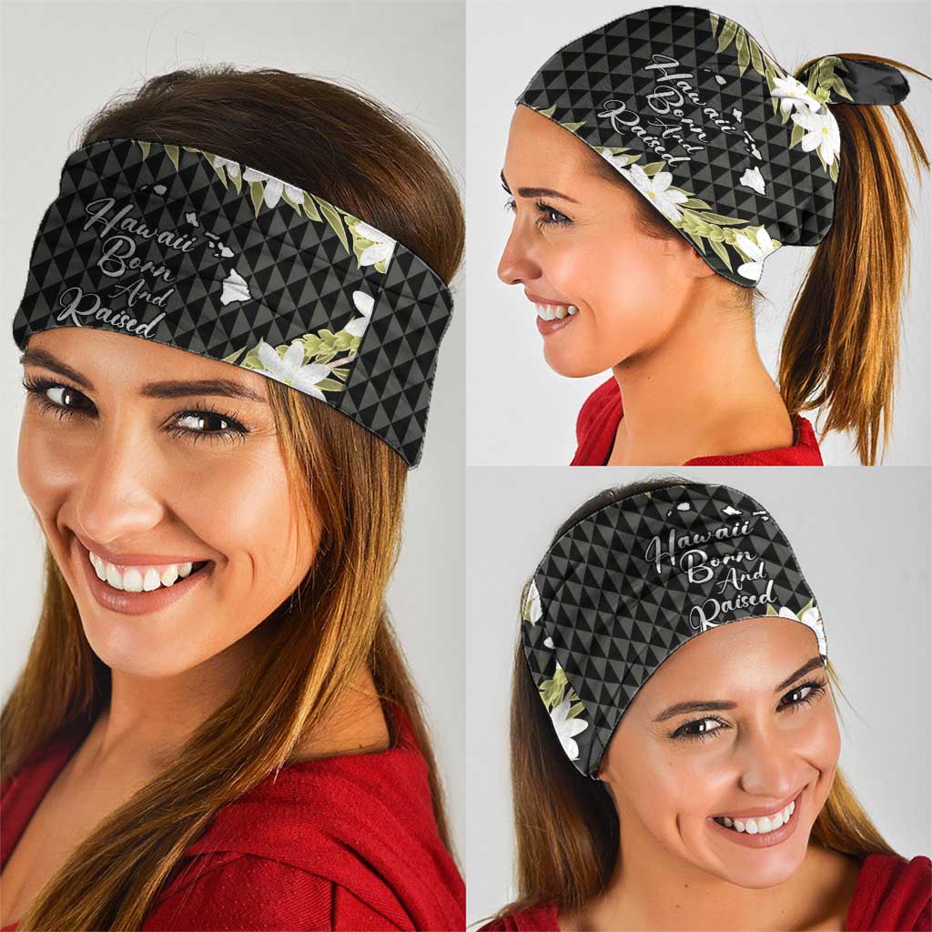 Born And Raised Aloha Hawaii Neck Gaiter Kanaka Kakau Hawaiian Tiare Pakalana Lei LT14 - Polynesian Pride