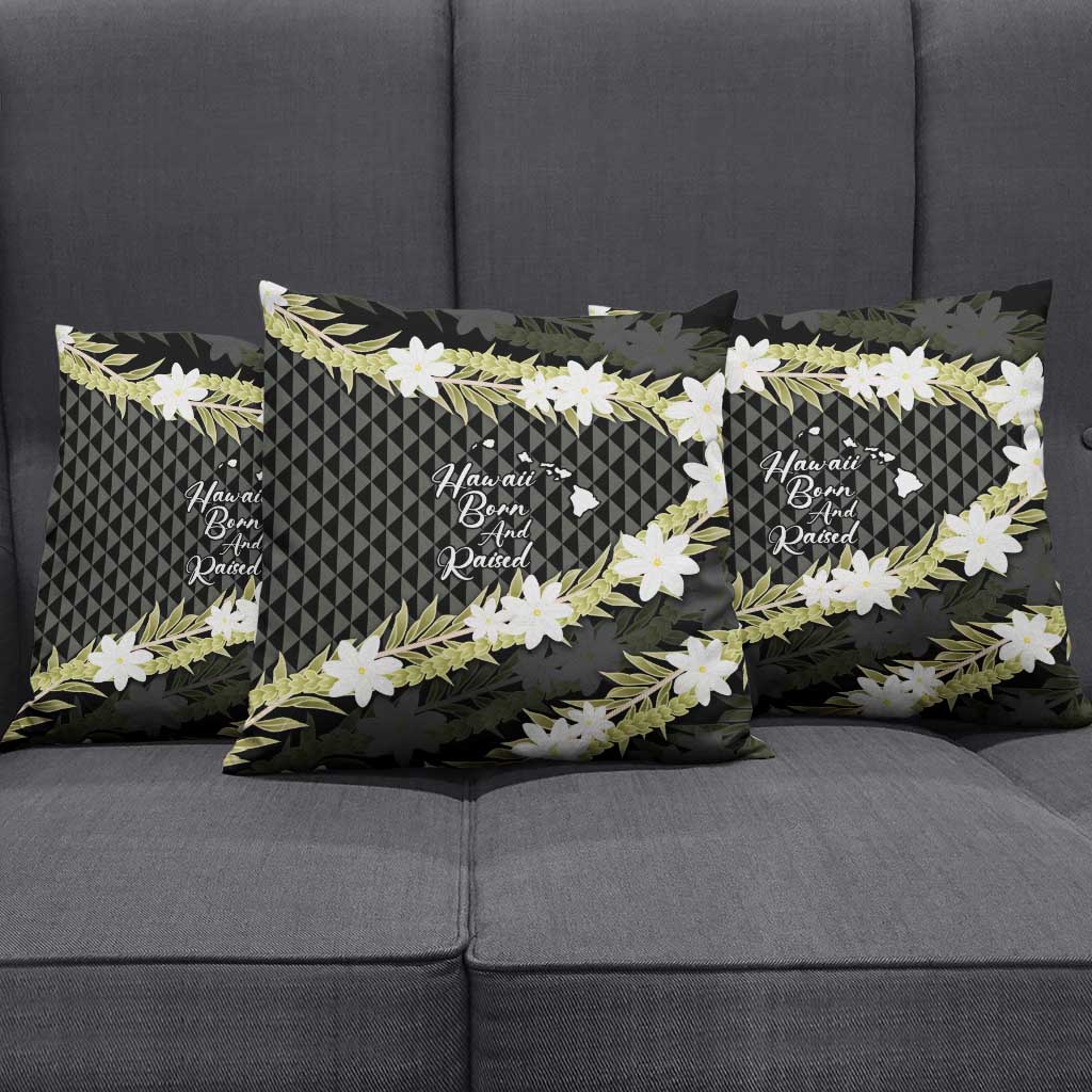 Born And Raised Aloha Hawaii Pillow Cover Kanaka Kakau Hawaiian Tiare Pakalana Lei LT14 - Polynesian Pride