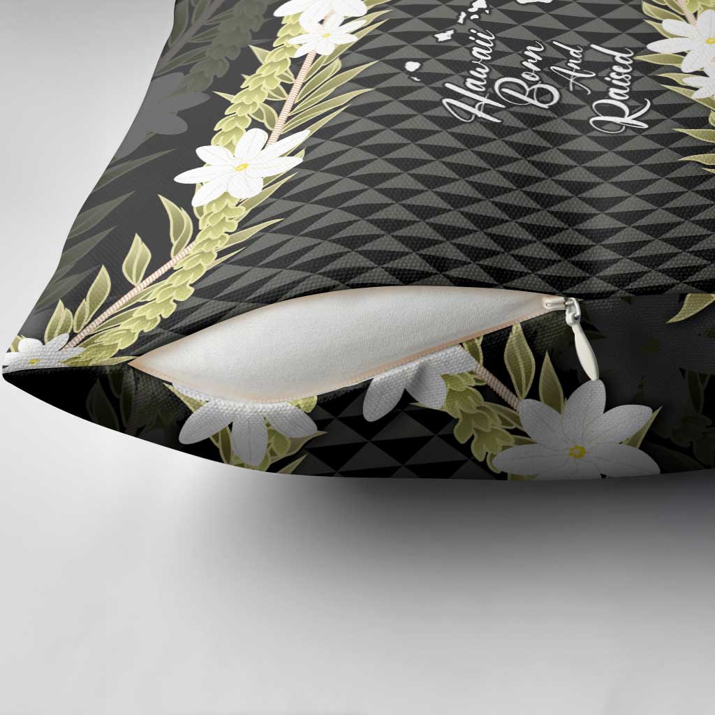 Born And Raised Aloha Hawaii Pillow Cover Kanaka Kakau Hawaiian Tiare Pakalana Lei LT14 - Polynesian Pride