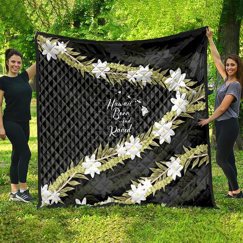 Born And Raised Aloha Hawaii Quilt Kanaka Kakau Hawaiian Tiare Pakalana Lei LT14 - Polynesian Pride