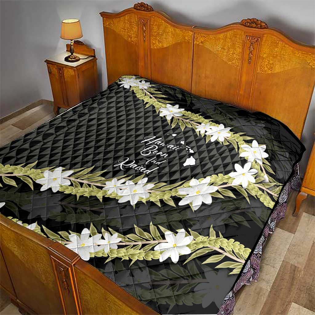 Born And Raised Aloha Hawaii Quilt Kanaka Kakau Hawaiian Tiare Pakalana Lei LT14 - Polynesian Pride