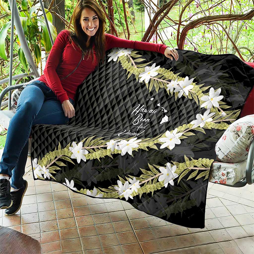 Born And Raised Aloha Hawaii Quilt Kanaka Kakau Hawaiian Tiare Pakalana Lei LT14 - Polynesian Pride