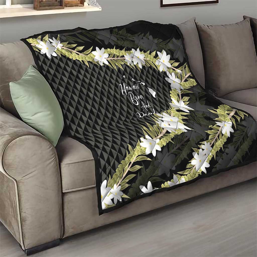 Born And Raised Aloha Hawaii Quilt Kanaka Kakau Hawaiian Tiare Pakalana Lei LT14 - Polynesian Pride