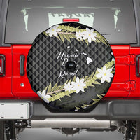Born And Raised Aloha Hawaii Spare Tire Cover Kanaka Kakau Hawaiian Tiare Pakalana Lei LT14 - Polynesian Pride