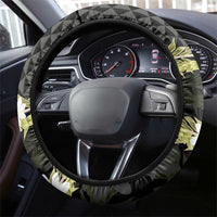 Born And Raised Aloha Hawaii Steering Wheel Cover Kanaka Kakau Hawaiian Tiare Pakalana Lei LT14 - Polynesian Pride