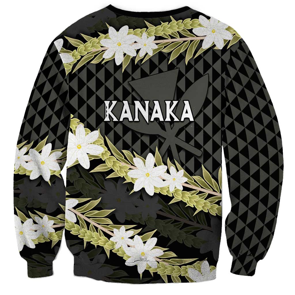 Born And Raised Aloha Hawaii Sweatshirt Kanaka Kakau Hawaiian Tiare Pakalana Lei LT14 - Polynesian Pride