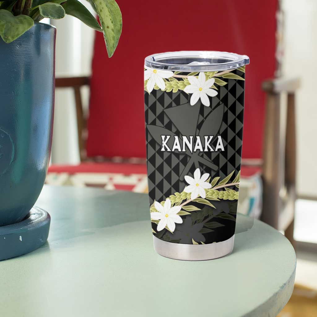 Born And Raised Aloha Hawaii Tumbler Cup Kanaka Kakau Hawaiian Tiare Pakalana Lei LT14 - Polynesian Pride