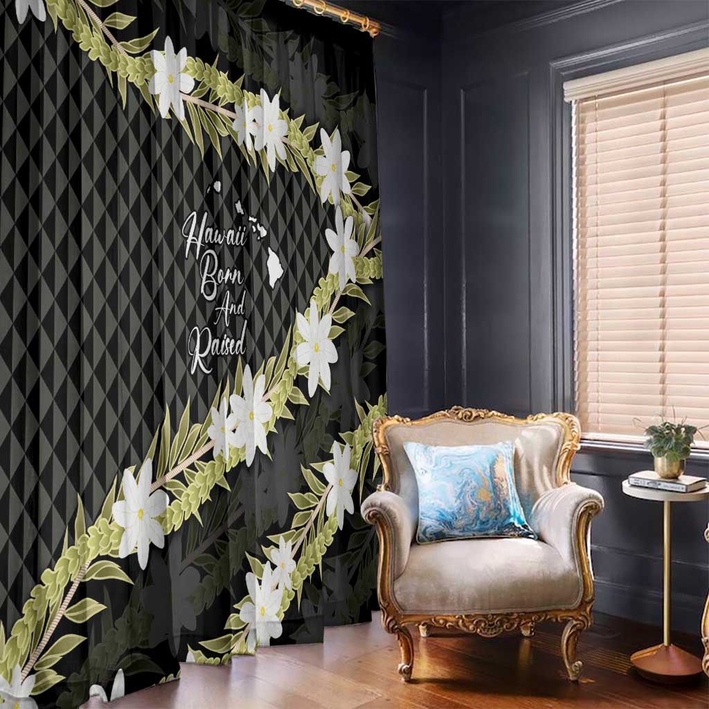 Born And Raised Aloha Hawaii Window Curtain Kanaka Kakau Hawaiian Tiare Pakalana Lei LT14 - Polynesian Pride