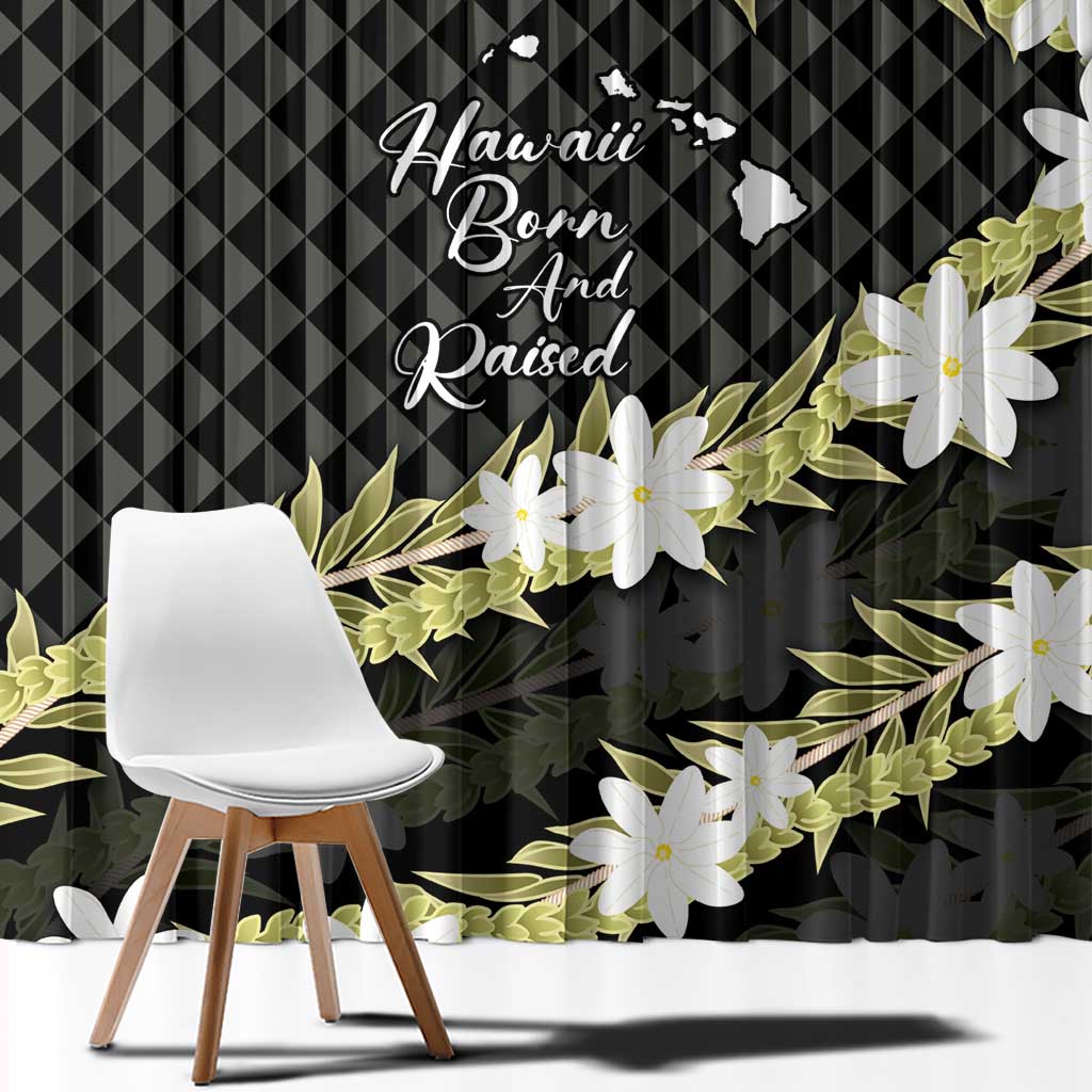 Born And Raised Aloha Hawaii Window Curtain Kanaka Kakau Hawaiian Tiare Pakalana Lei LT14 - Polynesian Pride