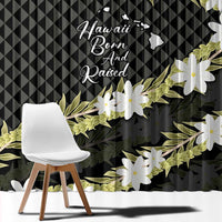 Born And Raised Aloha Hawaii Window Curtain Kanaka Kakau Hawaiian Tiare Pakalana Lei LT14 - Polynesian Pride