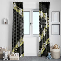 Born And Raised Aloha Hawaii Window Curtain Kanaka Kakau Hawaiian Tiare Pakalana Lei LT14 - Polynesian Pride