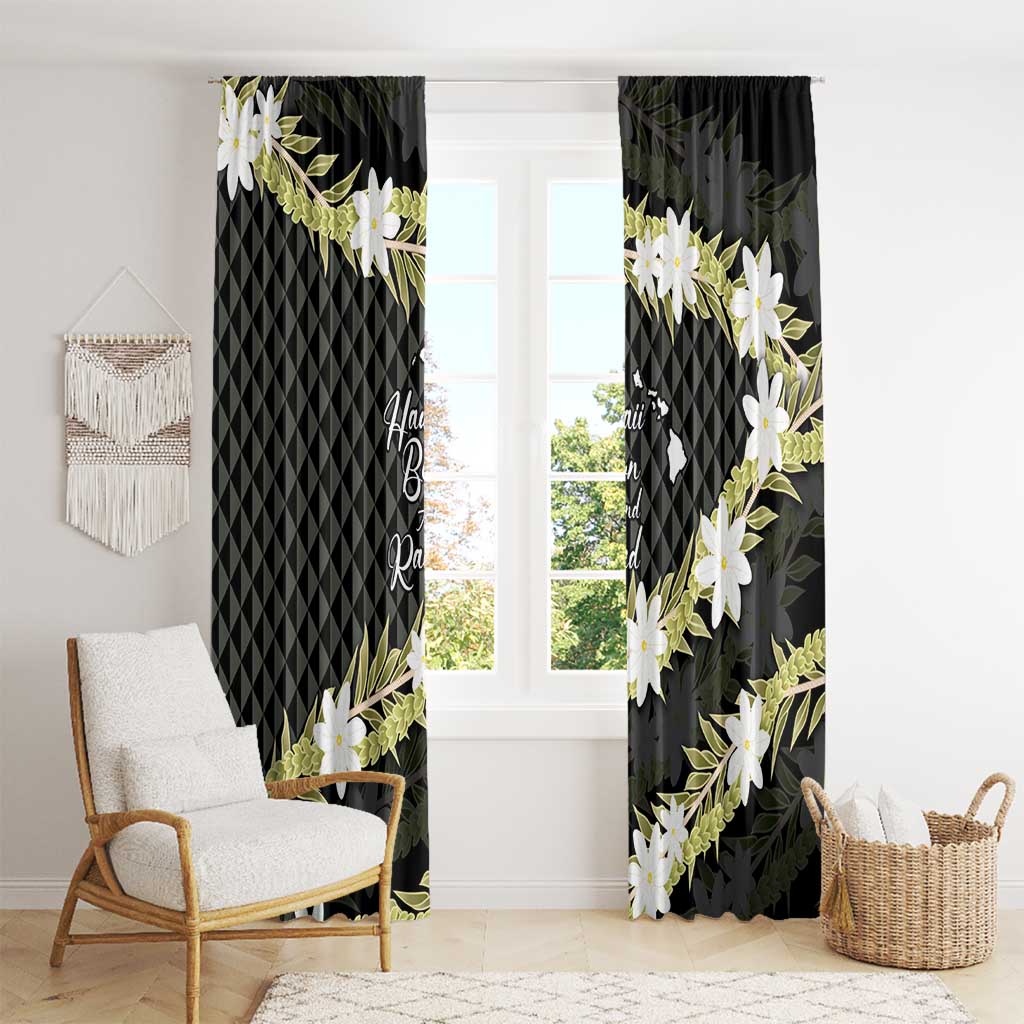 Born And Raised Aloha Hawaii Window Curtain Kanaka Kakau Hawaiian Tiare Pakalana Lei LT14 - Polynesian Pride