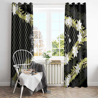 Born And Raised Aloha Hawaii Window Curtain Kanaka Kakau Hawaiian Tiare Pakalana Lei LT14 - Polynesian Pride