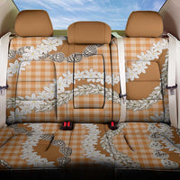 Orange Hawaii Tiare and Shell Lei Back Car Seat Cover Hawaiian Palaka Luxury Vibes LT14 One Size Orange - Polynesian Pride