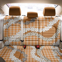 Orange Hawaii Tiare and Shell Lei Back Car Seat Cover Hawaiian Palaka Luxury Vibes LT14 - Polynesian Pride