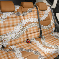 Orange Hawaii Tiare and Shell Lei Back Car Seat Cover Hawaiian Palaka Luxury Vibes LT14 - Polynesian Pride
