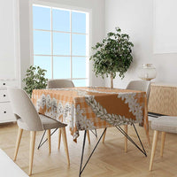 Orange Hawaii Tiare and Shell Lei Tablecloth Hawaiian Palaka Luxury Vibes - Polynesian Pride