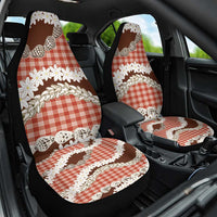 Red Hawaii Tiare and Shell Lei Car Seat Cover Hawaiian Palaka Luxury Vibes LT14 One Size Red - Polynesian Pride