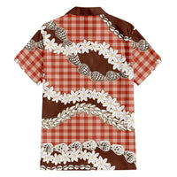 Red Hawaii Tiare and Shell Lei Family Matching Short Sleeve Bodycon Dress and Hawaiian Shirt Hawaiian Palaka Luxury Vibes LT14 - Polynesian Pride
