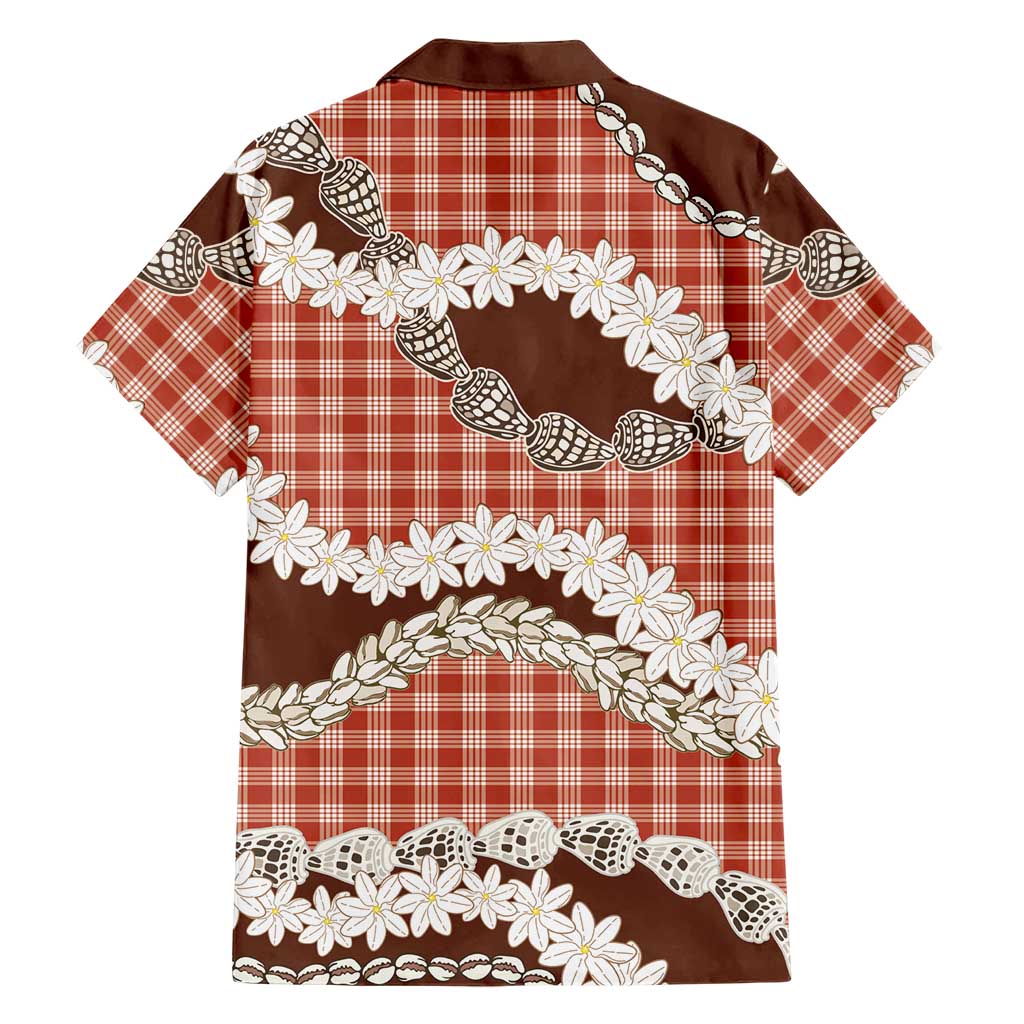 Red Hawaii Tiare and Shell Lei Family Matching Summer Maxi Dress and Hawaiian Shirt Hawaiian Palaka Luxury Vibes LT14 - Polynesian Pride