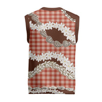 Red Hawaii Tiare and Shell Lei Christmas Knitted V-Neck Vest Hawaiian Palaka Luxury Vibes LT14 - Polynesian Pride