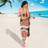 Red Hawaii Tiare and Shell Lei Sarong Hawaiian Palaka Luxury Vibes LT14 - Polynesian Pride