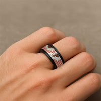 Red Hawaii Tiare and Shell Lei Spinner Ring Hawaiian Palaka Luxury Vibes - Polynesian Pride