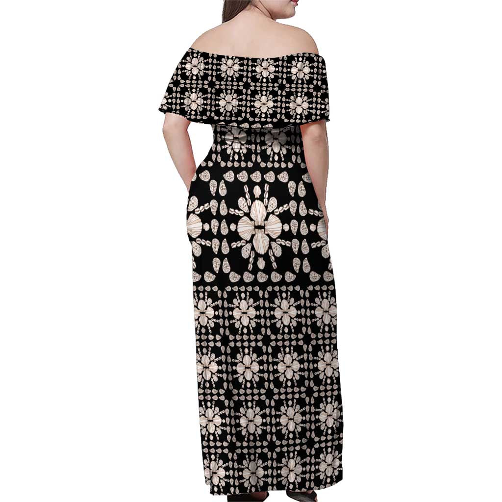 Aloha Hawaii Shell Quilt Family Matching Off Shoulder Maxi Dress and Hawaiian Shirt Seamless Style LT14 - Polynesian Pride