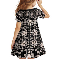 Aloha Hawaii Shell Quilt Family Matching Short Sleeve Bodycon Dress and Hawaiian Shirt Seamless Style LT14 - Polynesian Pride