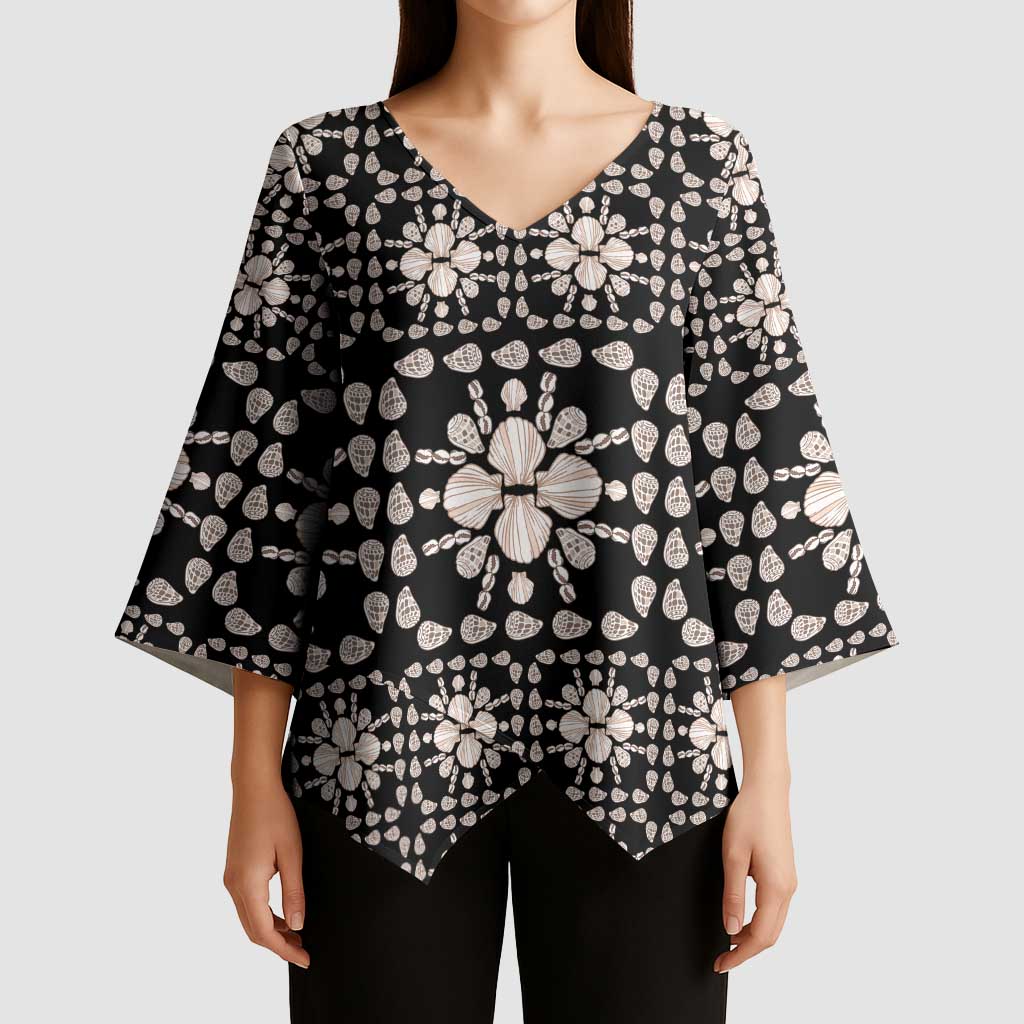 Aloha Hawaii Shell Quilt Kimono Sleeve Blouse Seamless Style - Polynesian Pride