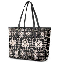 Aloha Hawaii Shell Quilt Leather Tote Bag Seamless Style - Polynesian Pride