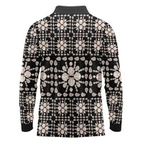 Aloha Hawaii Shell Quilt Long Sleeve Polo Shirt Seamless Style LT14 - Polynesian Pride